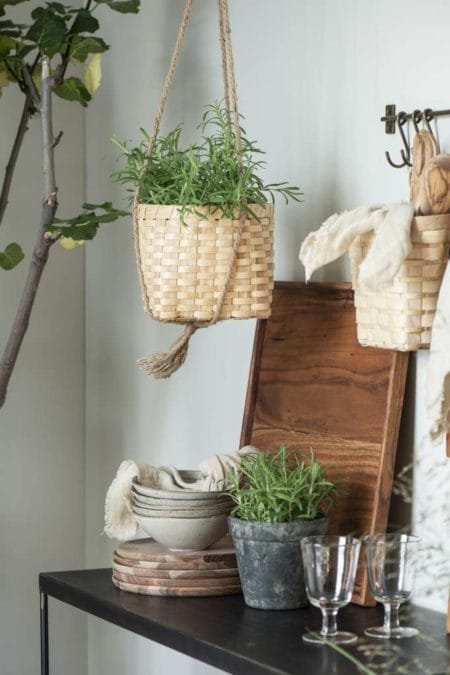 Ib Laursen Kurv med jutesnor til oppheng