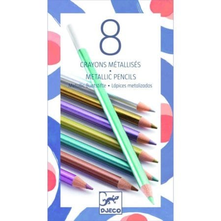 Djeco-Metallic Blyanter, 8 farger