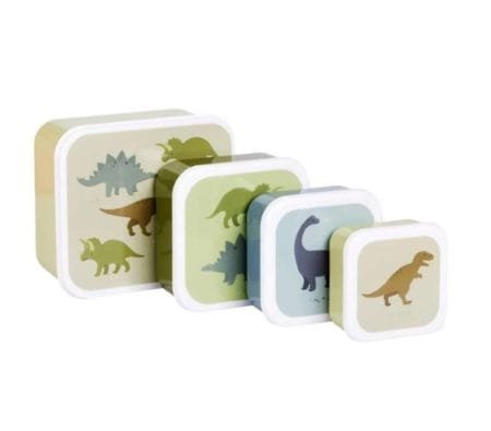 Little Lovely Company Lunchboks Sett A 4stk, Dinosaur