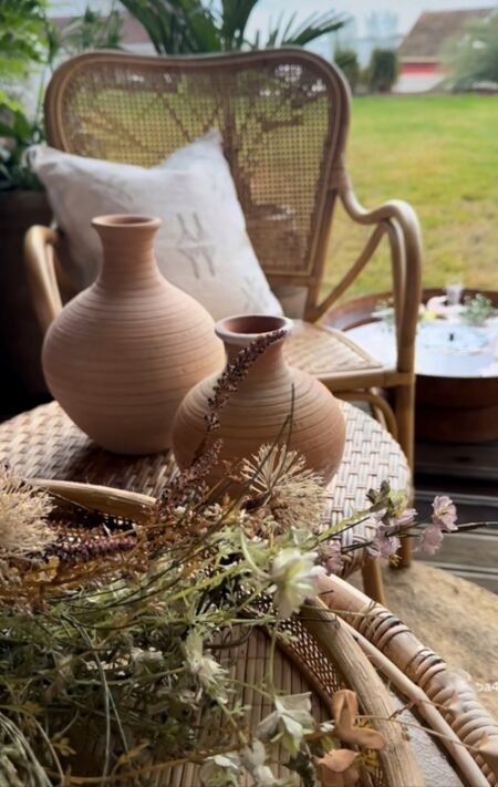 THEO Urn L , Natural, 26 cm