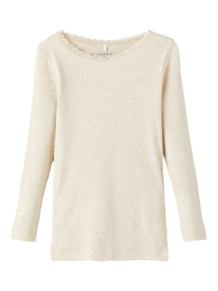 NAME IT, KAB LS TOP, T-skjorte, Peyote Melange