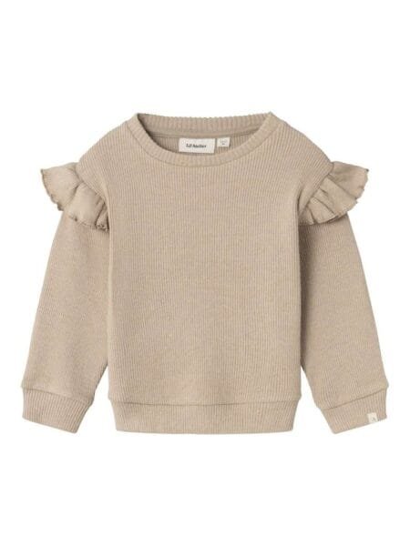 LIL ATELIER, SOPHIA LS LOOSE TOP/Genser, Travertine/Melange