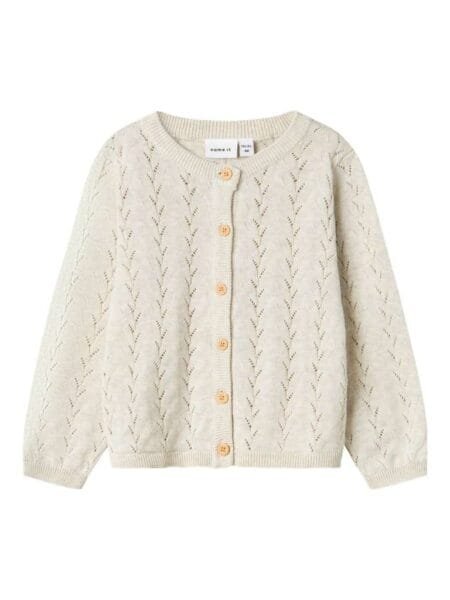 NAME IT, ANNI LS KNIT CARDIGAN, Peyote Melange