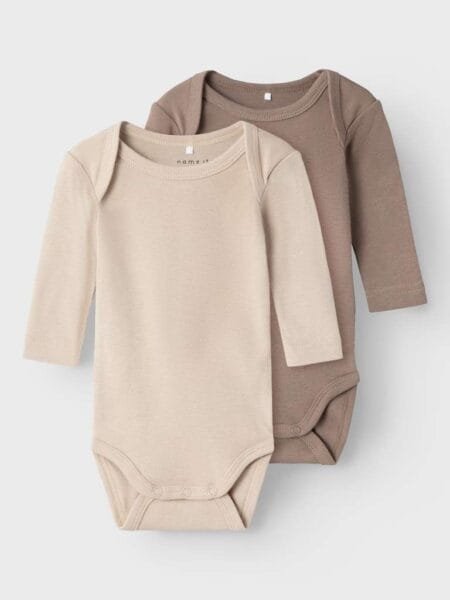 NAME IT BODY 2Pakning, LS HUMUS , BEIGE/BRUN