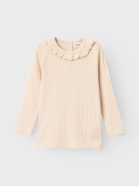 LIL ATELIER, RACHEL NIS LS SLIM TOP, Genser,Sheer Bliss