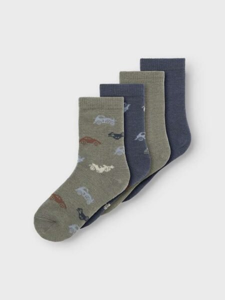 NAME IT, WAK WO/BL 4P SOCK, Sokker 4 pk, Mulled Basil 4 PACK