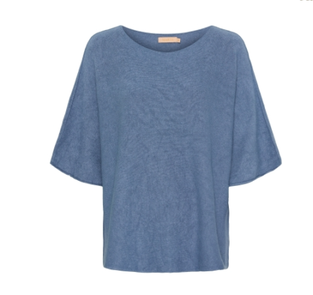 Mdc Sia Knit- Genser, Jeansblå, Viskoseblanding