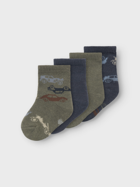 NAME IT WAK WO/BL 4P SOCK- Ullsokker 4pkn. Ombre Blue 4P - 2X MULLED B + 2X OMBRE