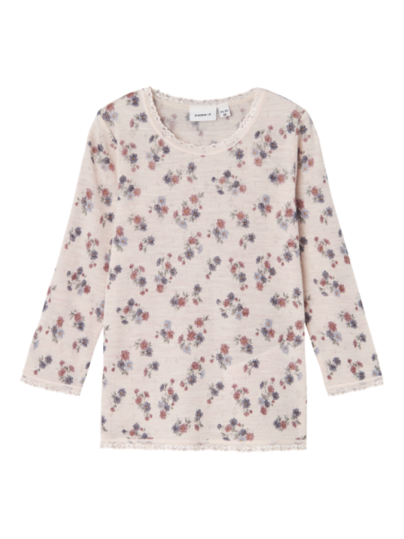 NAME IT, WANG WOOL NEEDLE LS TOP NOOS, Lilac Ash/ Dus Lilla