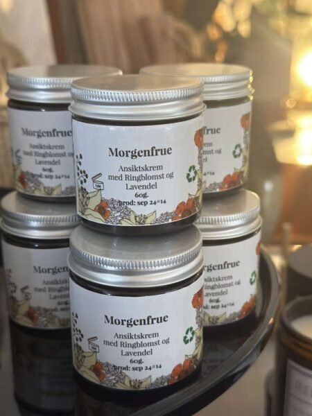 Morgenfrue krem, Ansiktskrem med Ringblomst Og Lavendel Fra Reddal Resurssgård, 60g