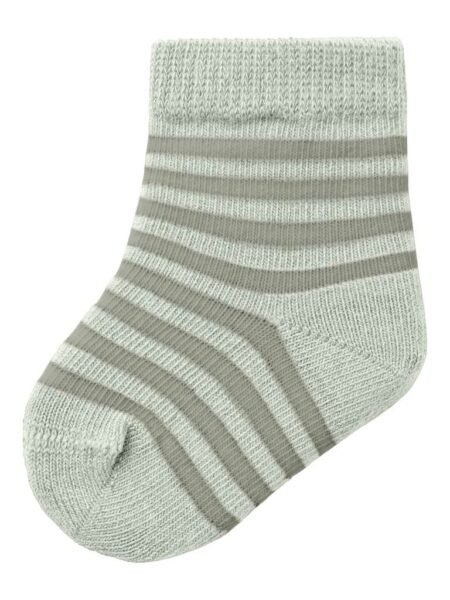LIL’ ATELIER ELOVE STRIPE SOCK, Sokker, Green Tint