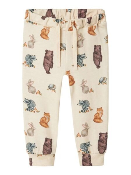 Name It OXYGEN PANT- Myk Bukse Med Dyreprint, Peyote Melange