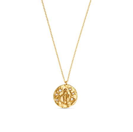 Orelia Stjernetegns Smykke, 18k gullbelagt Messing, Vannmannen- Aquarius