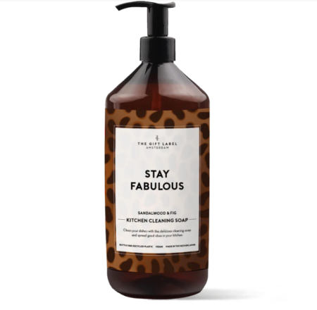 The Gift Label Kitchen Cleaning Soap 1 liter, Stay Fabulous