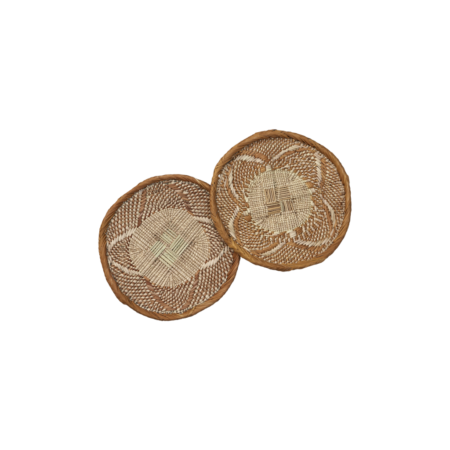 TRIBE Tray XS Natural/cognac- Håndlaget  Stråfat, 22cm