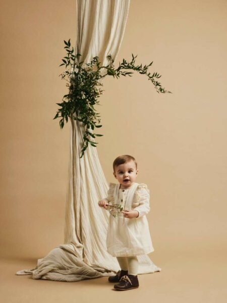 LIL’ ATELIER ROSO LS BODY DRESS - Blondekjole, Turtledove