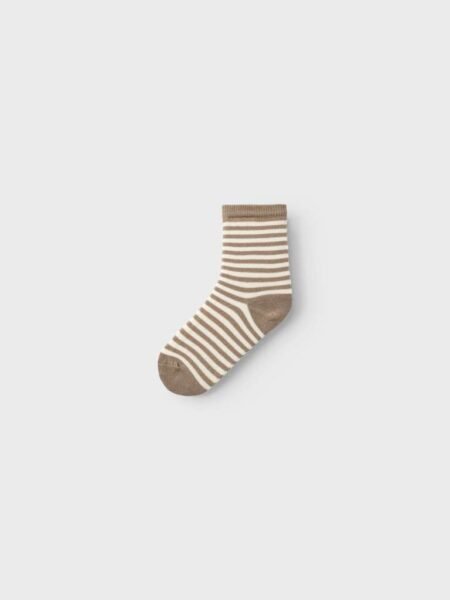 LIL’ ATELIER ELOVE STRIPE SOCK, Sokker, Birch