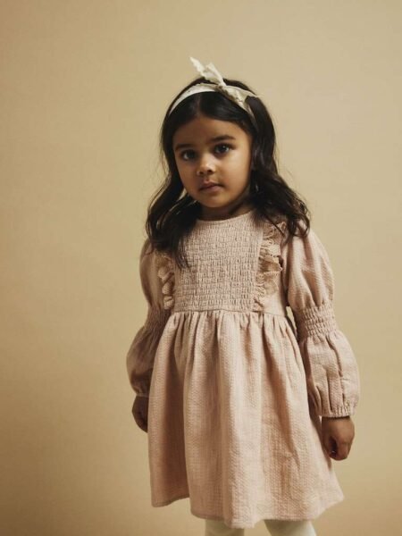 LIL ATELIER, ROSITA LS DRESS, KJOLE, Rugby Tan/Dus Rosa