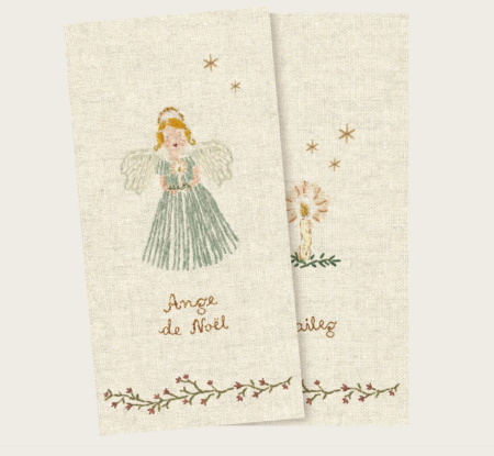 Maileg Serviett, Engel, Blå - Liten, Høyde: 16,00 cm, Bredde: 8,00 cm
