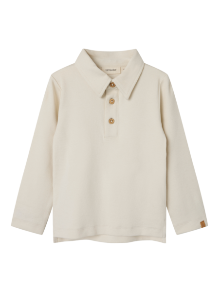 LIL ATELIER FUNDO LS SLIM TOP- Genser Med Krage/ Poloskjorte, Turtledove