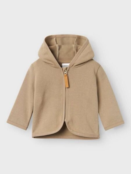 NAME IT, SALT LS SWEAT CARDIGAN,BJØRN, Baby jakke, Beige, Weathered Teak