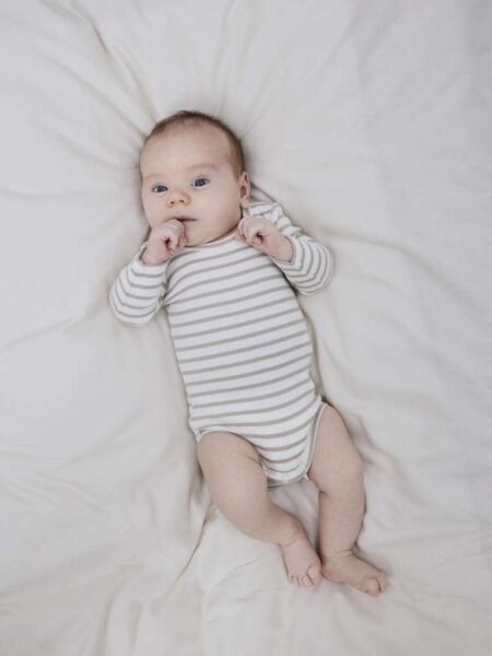 NAME IT BANI LS BODY NOOS, Pure Cashmere, Stripet Beige Og Offwhite