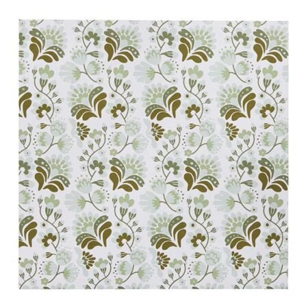 Bungalow   Denmark Serviett, Paper Napkin 20x20cm Marigold ivy,  Grønn/ Offwhite  Blomstrer 50stk