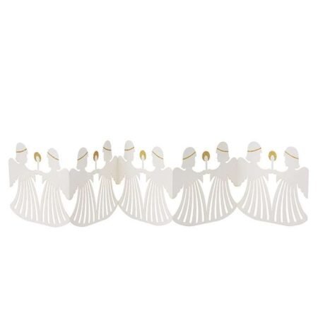 Bungalow  Denmark HåndlagetBordkrans- Borddekorasjon Med Engler- Angel Savin ,Off White