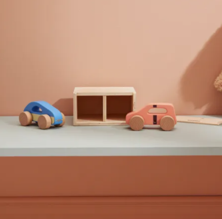 Kids Concept Cars 2-pack with garage AIDEN - 2 Pk Tre Biler Med Garasje