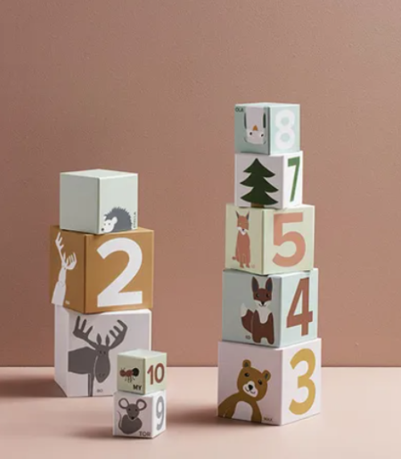 Kids Concept, Cubes paper 1-10 EDVIN, Stablekuber