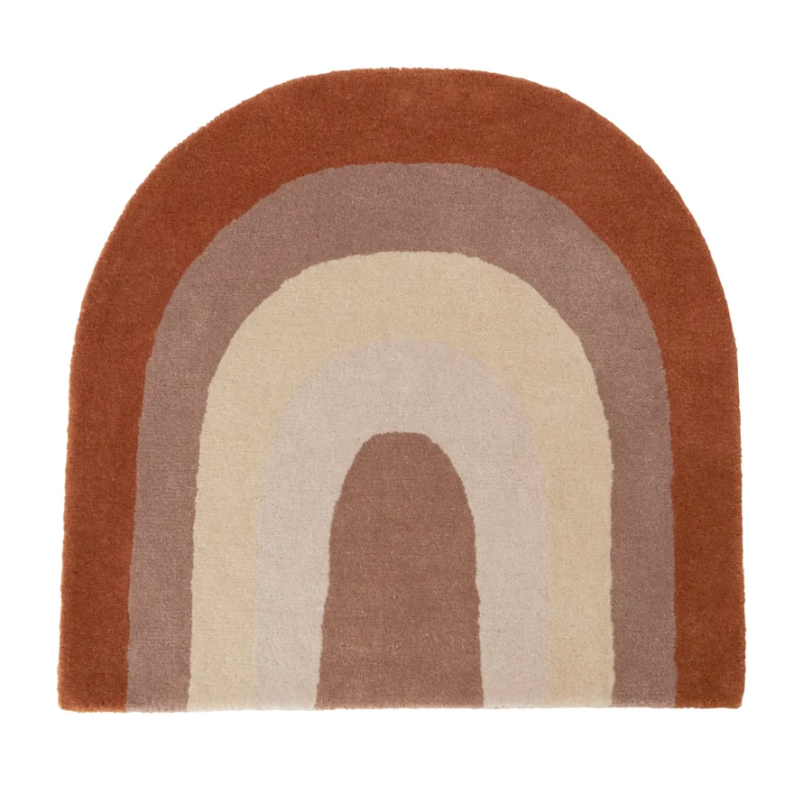 OYOY Rainbow Rug, Choko/Multi