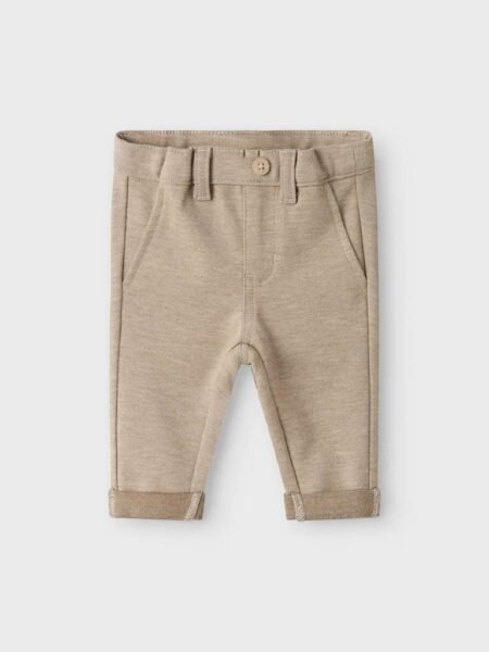 NAME IT, SILAS SLIM COMFORT PANT, Fallen Rock MELANGE/Beige