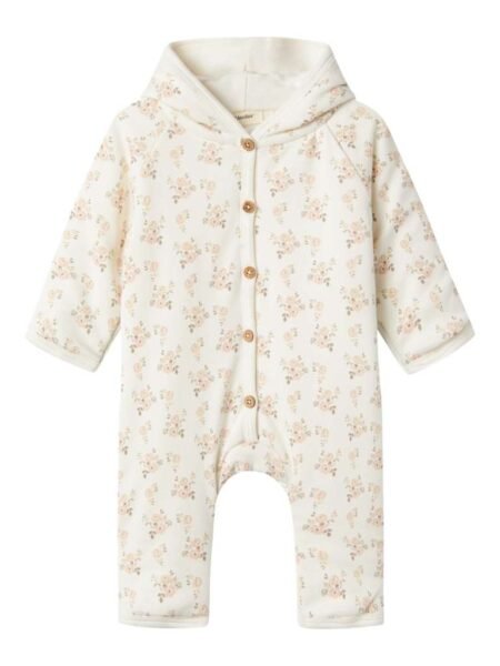 LIL ATELIER, GIO PADDED SUIT, Babydress, Coconut Milk, blomst