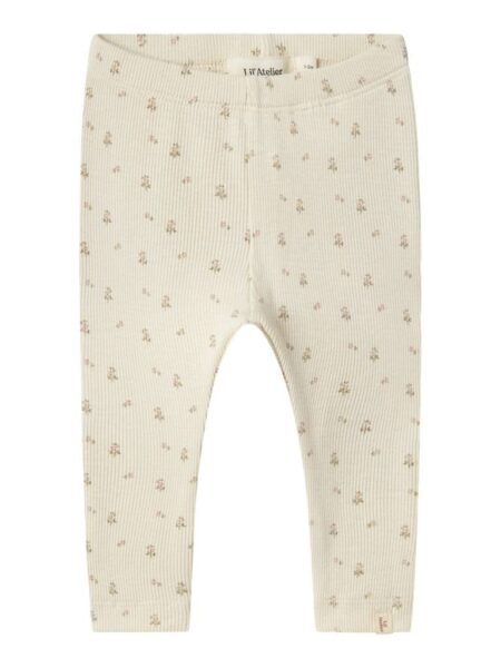 LIL’ ATELIER GAGO SLIM LEGGING, Turtledove/Småblomstret