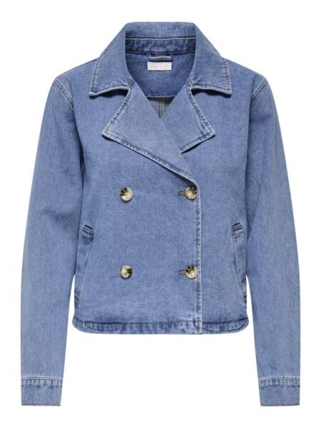 JDY TRINA L/S JACKET DNM- Dongerijakke, Medium Blue Denim- Mellomblå
