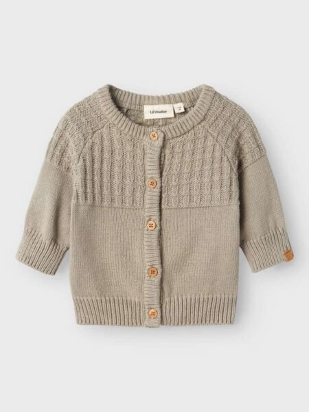 LIL ATELIER DAJAN LS KNIT CARD LIL- Strikket Cardigan/ Jakke, Forest Fog,- Støvet Blå