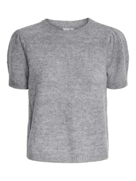 YAS ANNE 2/4 KNIT S.- Strikket Genser 2/4 Arm - Light Grey Melange- Lys Gråm Melange