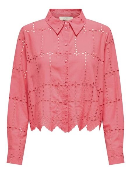 JDY JOJO L/S ANGLAISE SHIRT WVN, SKJORTE, Rose of Sharon/Rosa