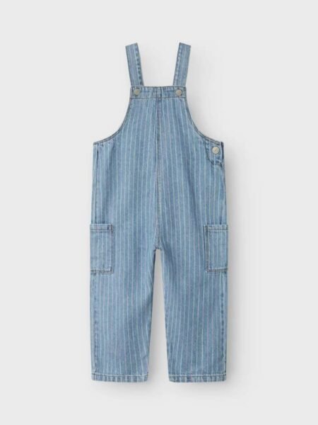NAME IT, MACIE STRIPE DNM OVERALL/SELEBUKSE, Light Blue Denim MULTI/Lys dongeri