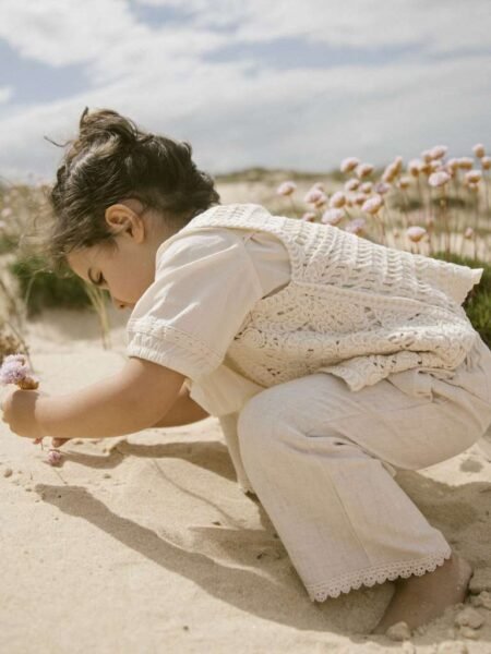 LIL ATELIER, FRIGG CROPPED PANT LIL/BUKSE, Pumice Stone/Natur