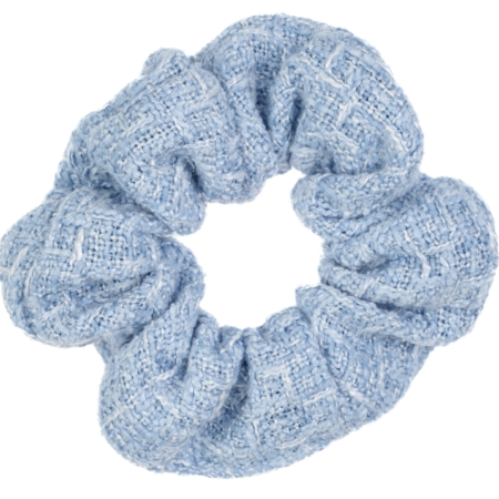 Dark Department Tweed Scrunchie, Cool Blue