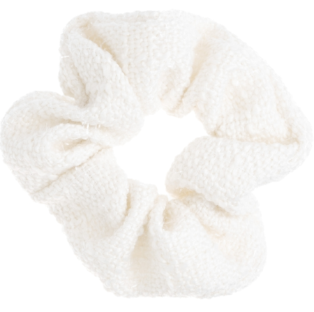 Dark Department Tweed Scrunchie, Off White