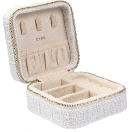 Dark Department, Tweed Jewellery Box Mini, Smykkeskrin, Off White