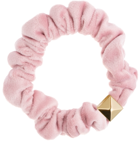 Dark Department, Velvet Mini Scrunchie, Hårstrikk, Light Rose/Lys Rosa