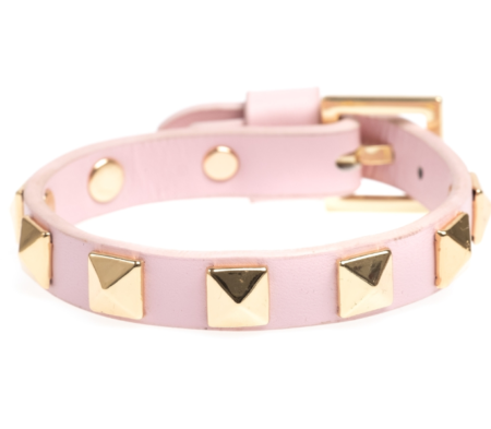 Dark Department, Leather Stud Bracelet, Armbånd i lær, Pale Rose