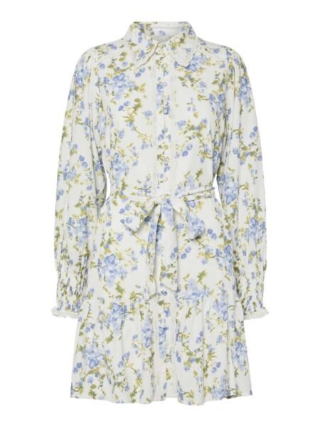 YAS TILERA LS SHIRT DRESS S. NOOS, KJOLE, Star White Sumelli/Blomstrete