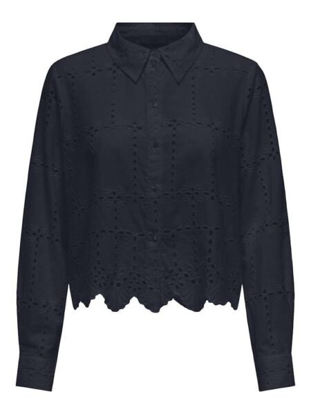 JDY JOJO L/S ANGLAISE SHIRT WVN, SKJORTE, Sky Captain, Mørk Blå