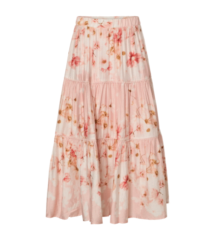 YAS BILLA HW ANKLE SKIRT S - SHOW- Skjørt, Chintz Rose_BILLA AOP