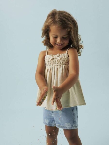 NAME IT, JATTI STRAP TOP, TOPP, Bleached Sand