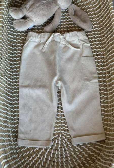 NAME IT FAHER PANT- Bukse, Viskose, Bomull Og Lin, Peyote, Beige